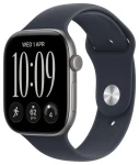 Apple Watch Series 12 GPS+Cellular 46mm Vesmírne šedé hliníkové telo - Námornícky modrý športový remienok M/L (MJG74RK/A)