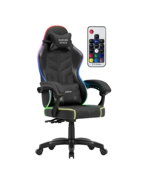 Huzaro Force 2.7 RGB čierna / Herná stolička / nastaviteľná / nosnosť až 140 kg / látka (HZ-FORCE 2.7 RGB BLACK)