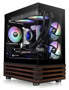 Thermaltake View 170 WS ARGB čierna, drevo / mATX / 2x USB-A 3.2 / 3x 120mm ARGB / bez zdroja / priehľadná bočnica (CA-1Z4-00M1WN-WS)