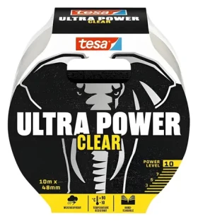 Tesa Ultra Power transparentná / Opravná páska / 10 mx 48 mm / vodeodolná (56496-00000-01)