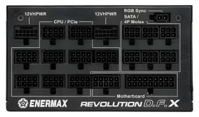 Enermax ERT1650EWT Revolution DFX 1650W biela / Napájací zdroj / ATX12V 3.1 / 80 PLUS Gold / modulárne káble / RGB (ERT1650EWT)