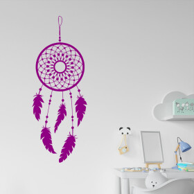 Veselá Stena Samolepka Lapač snov ornament Farba: fialová, Veľkosť: 80 x 31 cm