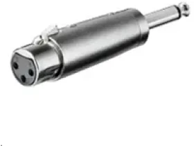 MicroConnect Adapter 6.35mm Jack (M) - XLR (F) strieborná (XLRFJ)