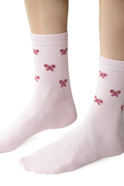 Dámske vzorované ponožky 099 Růžová 38-40