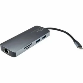 Inter-tech Argus H-428 / USB-C hub 7v1 / HDMI 4K 30Hz / PD 100W / Gigabit Ethernet / čítačka SD/microSD (88885665)