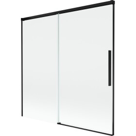 MEXEN/S - Rox vaňová zástena 2-krídlová posuvná 160 x 150, transparent, čierna 8C9-160-001-70-00