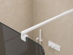 CERANO - Sprchová zástena Walk-in Orbis Round Ľ/P - 8 mm - okrúhla vzpera - biela matná, grafitové sklo - 130x200 CER-978765