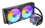 Azza Pyramid 240 ARGB čierna / AIO vodný chladič CPU / 2x 120 mm / AMD + Intel (LCAZ-240Y-ARGB PRO)