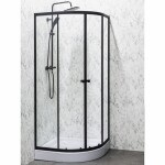 KERRA - Sprchovací kút s vaničkou Leo 80 (čierny) 5907548117663