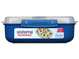Sistema Microwave Rectangle Krabička na ohrev jedla 1.25 l modrá (8592001423534)