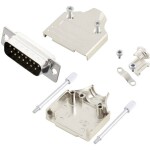 MH Connectors MHDM15-DB15P-K sada D-SUB kolíkové lišty 180 ° Pólov: 15 spájkovaný 1 ks; MHDM15-DB15P-K