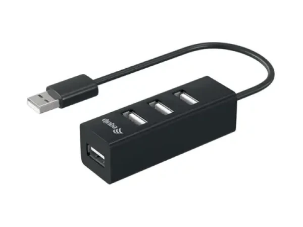 Equip USB Hub 4X USB-A čierna / USB hub / 4 porty / USB 2.0 / 480 Mbit/s (128955)