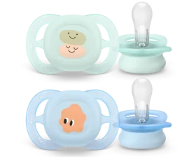 Philips Avent Ultra Štart SCF075/14 modrá, zelená / Cumlík s obrázkom / 0-2 mesiace / 2 ks