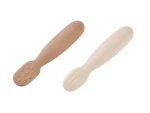 Beaba Prvé trénovacie lyžičky silikónové 2 ks Praline/Clay (913593BB)