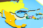 Moyo Montessori Moyo Montessori Puzzle - mapa Severná Amerika - bez rámčeka