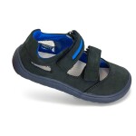 Chlapčenské sandále Barefoot PADY DENIM, protéza, tmavomodré - 21