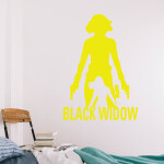 Veselá Stena Samolepka Black Widow silueta Farba: fialová, Veľkosť: 60 x 85 cm