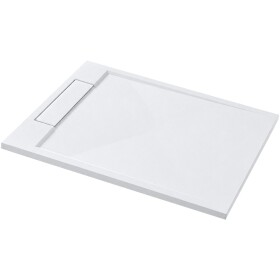 CERANO - Sprchová vanička obdĺžniková Loro - liaty mramor - biela matná - 120x90x3,5 CER-413612
