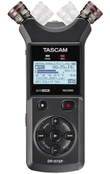 Tascam DR-07XP / Audio rekordér / USB-C / microSD / 32-bit / 48 kHz / vstavaný mikrofón (DR-07XP)