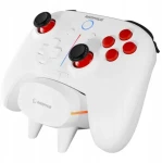 Rampage Hydra Pre biela / Gamepad / Bezdrôtový / RGB / Hall senzor / Magnetické spúšte / Nabíjacie stanice (HYDRAPRO-WHITE)