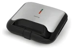 Huslog HUS1075 strieborná / Sendvičovač / 750 W / 2 sendviče / grilovacie dosky / cool-touch madlo (OWN000153)
