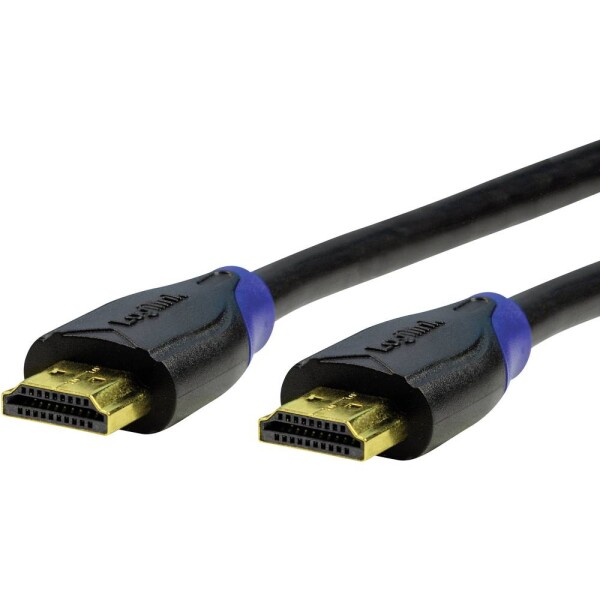 LogiLink HDMI prepojovací kábel Zástrčka HDMI-A, Zástrčka HDMI-A 3.00 m čierna CH0063 4K UHD, audio return channel, pozlátené kontakty HDMI kábel; CH0063