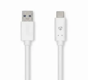 Nedis USB-A - USB-C biela / Dátový kábel / USB 3.2 Gen 1 / 60 W / 5 Gbps / 1 m (CCGW61600WT10)