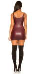 Sexy KouCla UnderBoob? WetLook Minidress BORDEAUX Einheitsgroesse