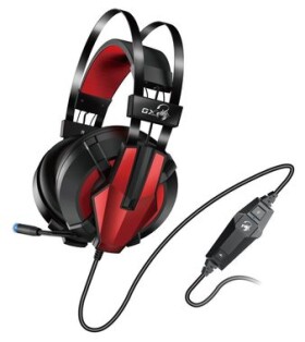 Genius GX GAMING HS-G710V čierna-červená / Herné slúchadlá s mikrofónom / 7.1 / vibračné / USB / ovládanie hlasitosti (MIKG30504)