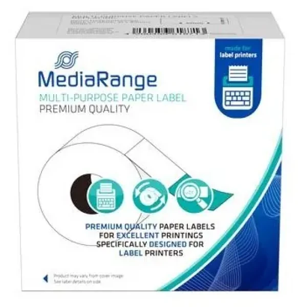 MediaRange Papierové etikety pre Dymo 41x89mm / Etikety / 41 × 89 mm / 300 ks / čierna tlač na biele (MRDY11356)