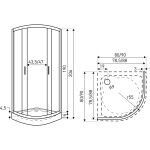 KERRA - Sprchovací kút Madera Str 80 (s vaničkou) 5907548115249