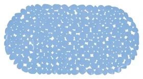 MSV GALETS protišmyková podložka do vane pastelovo modrá / PVC / 35 x 68 cm