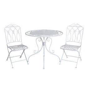Chic Antique Záhradná súprava stola s 2 stoličkami Bistro Antique Cream