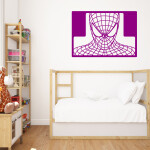 Veselá Stena Samolepka Spiderman portrét Farba: zelená, Veľkosť: 60 x 42 cm