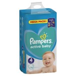 Pampers Active Baby Mega Pack Maxi (132 ks) / Plienky / Veľkosť 4 (9-14 kg) (8001090951618)