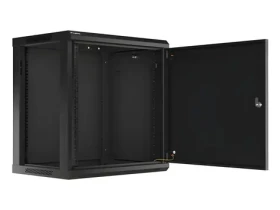 Lanberg WF01-6412-00B čierna / Nástenný rozvádzač / 19" / 12U / 600×450 mm / kovové dvere (WF01-6412-00B)
