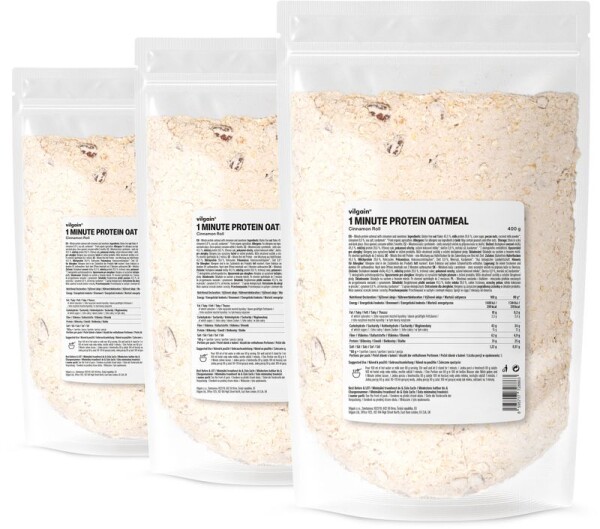 Vilgain Minútová proteínová kaša – 3× škoricová rolka 400 g