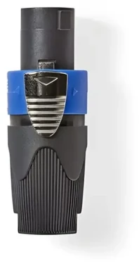 Nedis Reproduktorový konektor priamy čierna / Audio konektor / Zástrčka / Poniklovaný / Skrutkovací / 8,0 mm / 1 ks (COTP16900BK)