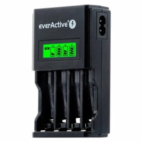 EverActive NC-450 Black Edition / Nabíjačka batérií / až 4 batérie AAA alebo AA / LCD / Ni-MH (NC450B)