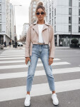 Dámska kožená bunda BADEN beige FashionStreet TY4336 S