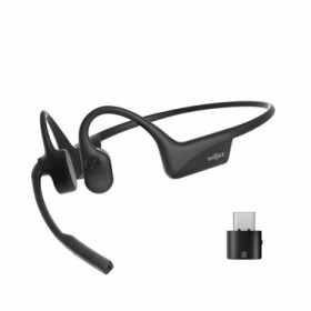 Shokz OpenComm2 čierna / Bluetooth slúchadlá / pred uši s mikrofónom / IP55 / 7 Generácia BONE Conduction / USB-C (C110-AC-BK-EN)