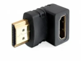 DeLock adaptér HDMI A samec - samica / pravouhlý / dole (65071)