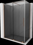 MEXEN/S - Velár sprchovací kút, posuvné dvere 150 x 85, grafit, meď kartáčovaná 871-150-085-41-65
