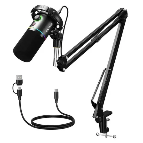 Maono PD200XS čierna / Dynamický mikrofón / XLR / USB-C / RGB / 40-16000 Hz (PD200XS Black)