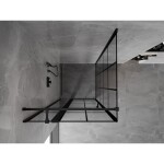 MEXEN/S - Mist T sprchovací kút dvere krídlové ľavá 120 x 120, čierna dekor, čierna 8A4T-120-120-70-77-L