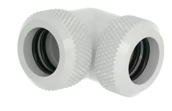Barrow Spojka pre 12mm pevnú trubicu - 90° koleno biela (TWT90KNS-K12 w)