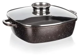 Banquet Premium Dark Brown / Pekáč s pokrievkou / nepriľnavý povrch / 28 x 28 x 8 cm (40055435)