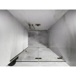 MEXEN/S - Lunar-F skladacie sprchové dvere pravé 95, transparent, zlatá 836-095-000-50-00-P