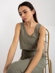 Dámske šaty D73761R30391A khaki - FPrice XS