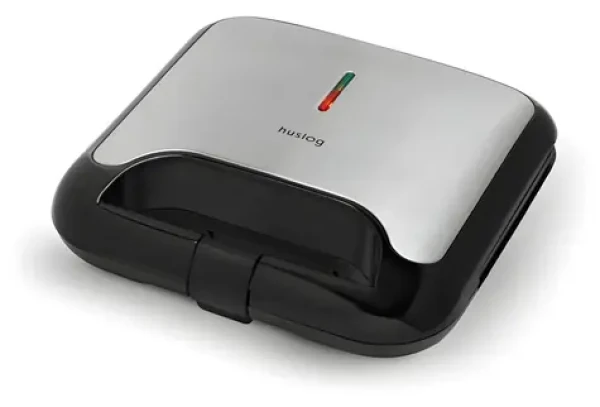 Huslog HUS1075 strieborná / Sendvičovač / 750 W / 2 sendviče / grilovacie dosky / cool-touch madlo (OWN000153)